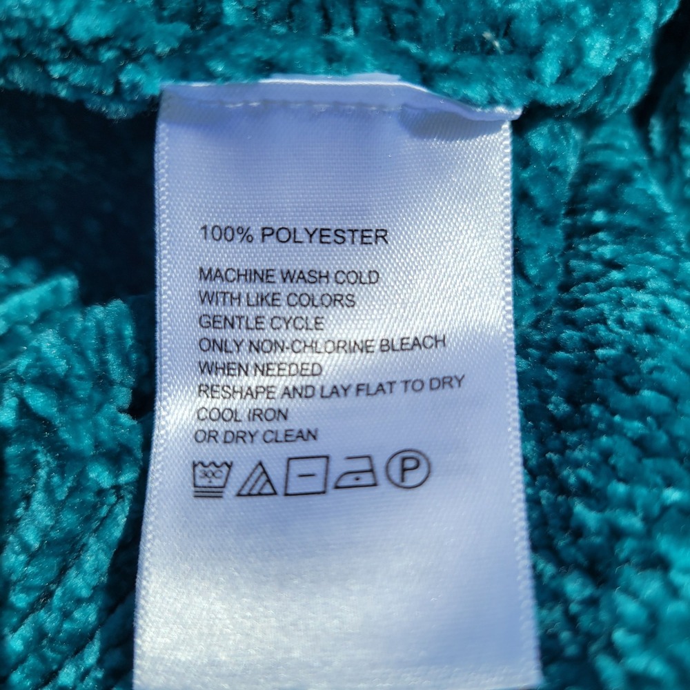 Tommy Bahama Womens Teal Blue Chenille Boat Neck Sweater SW420784 Large - Picture 3 of 6